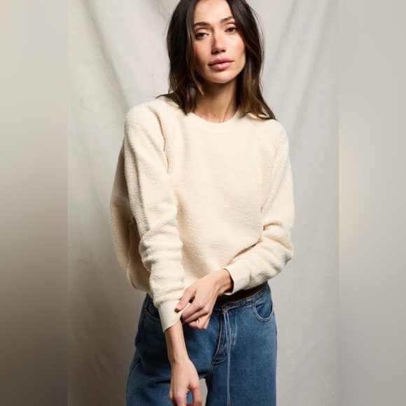 perfectwhitetee Tops - perfectwhitetee Ziggy Reverse Fleece Sweatshirt